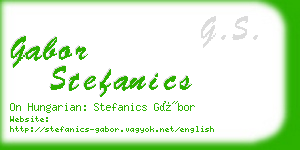 gabor stefanics business card